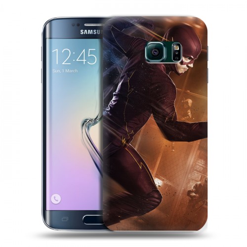 Дизайнерский пластиковый чехол для Samsung Galaxy S6 Edge флэш