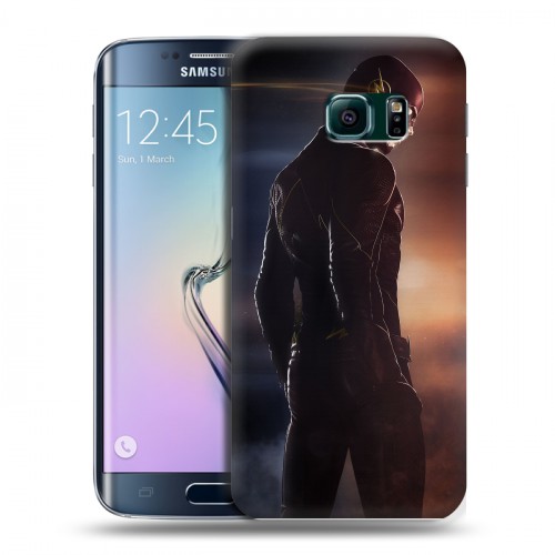 Дизайнерский пластиковый чехол для Samsung Galaxy S6 Edge флэш