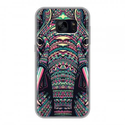 Дизайнерский силиконовый чехол для Samsung Galaxy S7 Edge Животные ацтеков