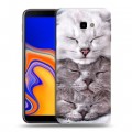 Дизайнерский пластиковый чехол для Samsung Galaxy J4 Plus Коты