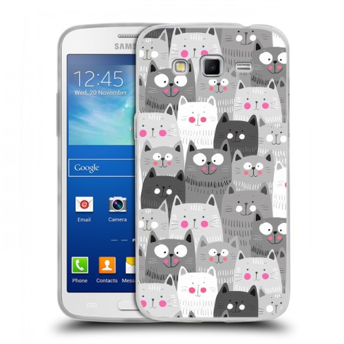 Дизайнерский пластиковый чехол для Samsung Galaxy Grand 2 Коты
