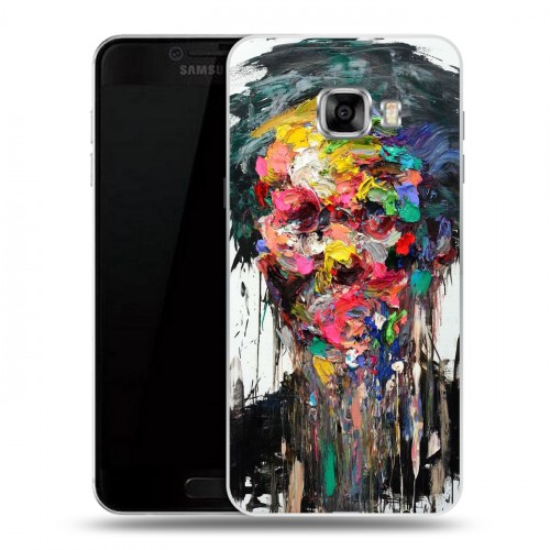 Дизайнерский пластиковый чехол для Samsung Galaxy C5 Портреты мазками