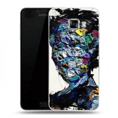 Дизайнерский пластиковый чехол для Samsung Galaxy C5 Портреты мазками