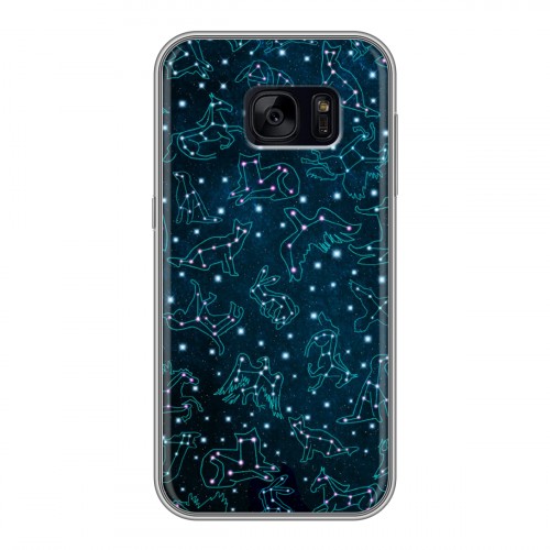 Дизайнерский силиконовый чехол для Samsung Galaxy S7 Edge Созвездия