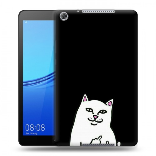 Дизайнерский силиконовый чехол для Huawei MediaPad M5 lite 8 Минимализм на черном