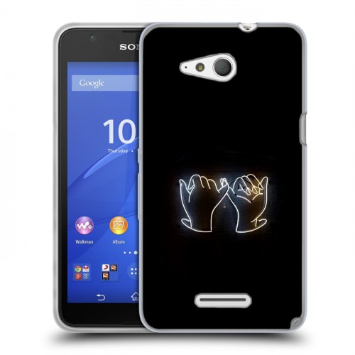 Дизайнерский пластиковый чехол для Sony Xperia E4g Неоновые образы