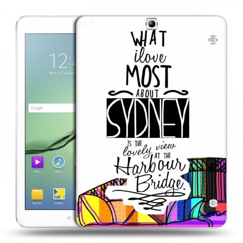 Дизайнерский силиконовый чехол для Samsung Galaxy Tab S2 9.7 Городские символы