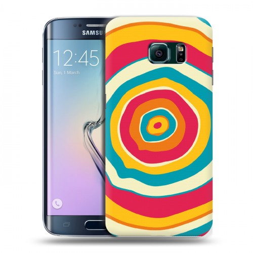 Дизайнерский пластиковый чехол для Samsung Galaxy S6 Edge Яркие древесные узоры