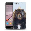 Дизайнерский силиконовый с усиленными углами чехол для Huawei Nova Медведь