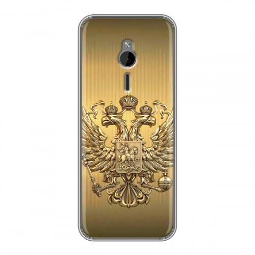 Дизайнерский силиконовый чехол для Nokia 230 Флаг и герб России