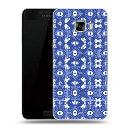 Дизайнерский пластиковый чехол для Samsung Galaxy C5 Ослепительная синева