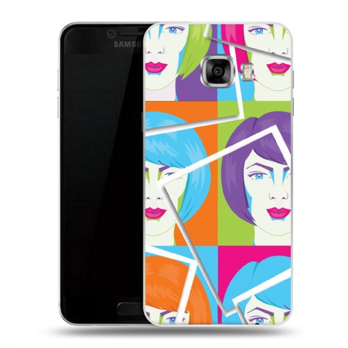 Дизайнерский пластиковый чехол для Samsung Galaxy C5 Декупаж Поп-арт