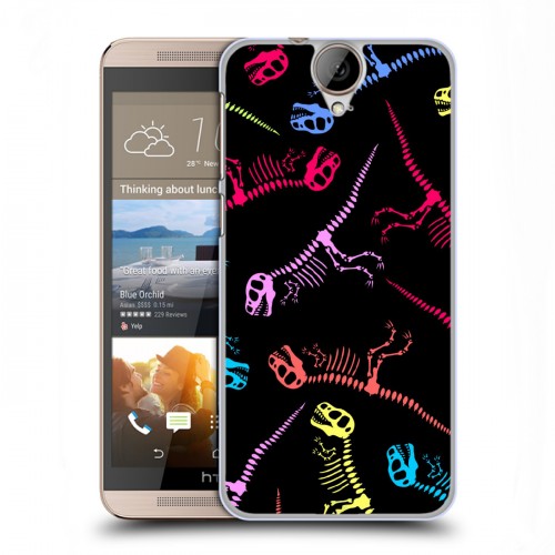 Дизайнерский пластиковый чехол для HTC One E9+ Узоры динозавров