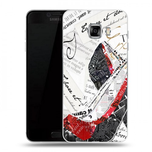 Дизайнерский пластиковый чехол для Samsung Galaxy C5 Мода коллажа