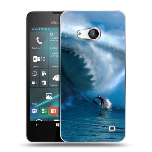 Дизайнерский пластиковый чехол для Microsoft Lumia 550 Акулы