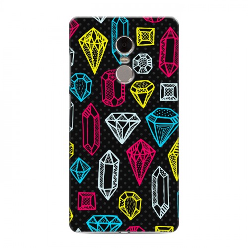 Дизайнерский силиконовый чехол для Xiaomi RedMi Note 4 Яркие алмазы