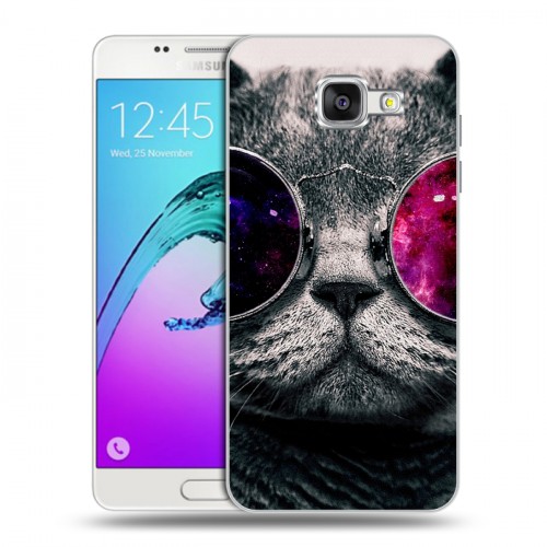Дизайнерский силиконовый чехол для Samsung Galaxy A5 (2016) Неоновый кот