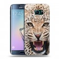 Дизайнерский пластиковый чехол для Samsung Galaxy S6 Edge Леопард