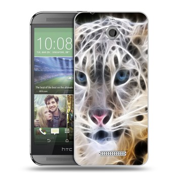 Дизайнерский силиконовый чехол для HTC Desire 510 Леопард (на заказ)