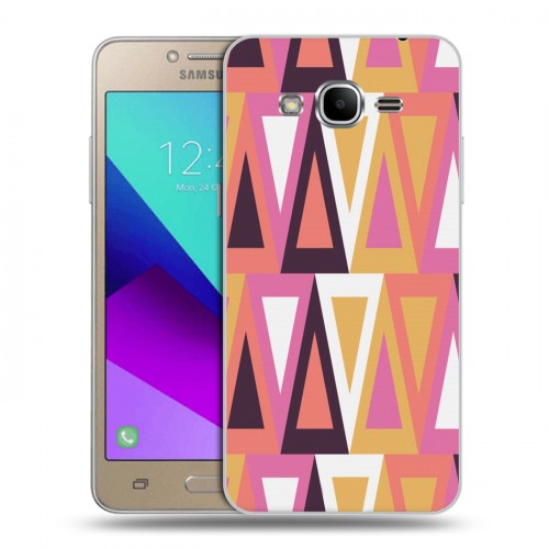 Дизайнерский силиконовый с усиленными углами чехол для Samsung Galaxy J2 Prime Треугольные узоры