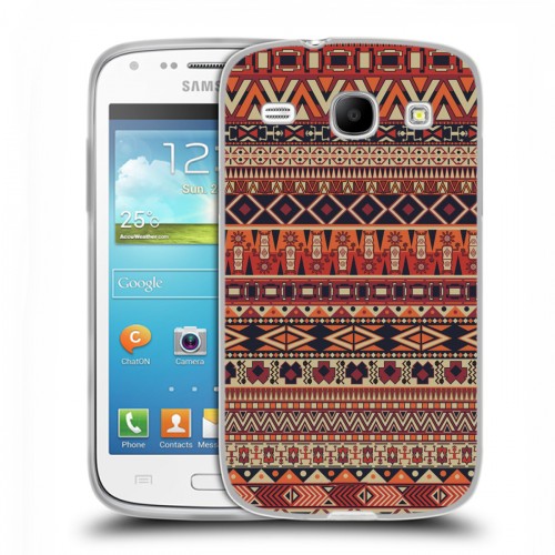 Дизайнерский пластиковый чехол для Samsung Galaxy Core Плетение индейцев