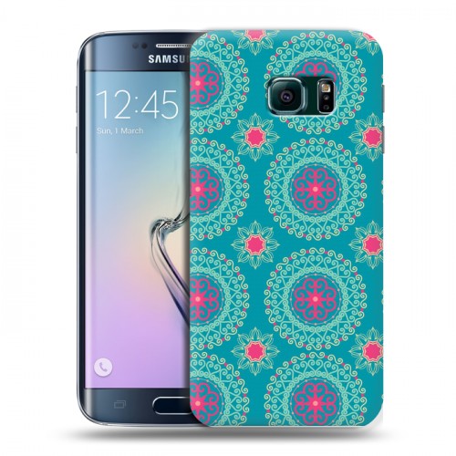 Дизайнерский пластиковый чехол для Samsung Galaxy S6 Edge Богемские шаблоны