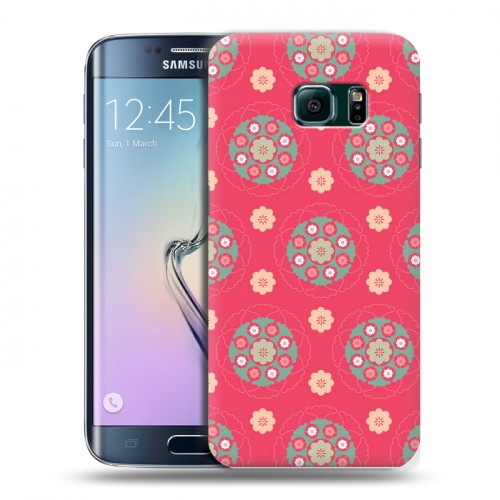 Дизайнерский пластиковый чехол для Samsung Galaxy S6 Edge Богемские шаблоны