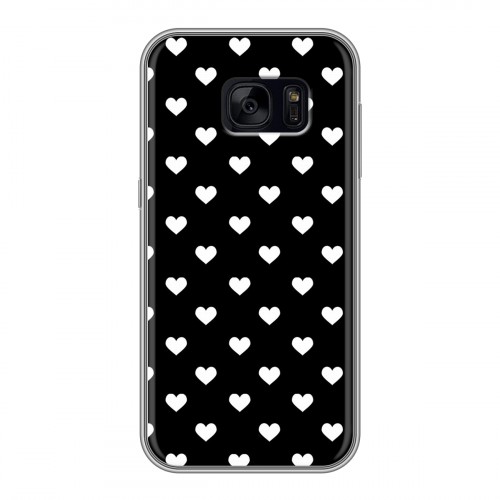 Дизайнерский силиконовый чехол для Samsung Galaxy S7 Edge Черно-белые фантазии