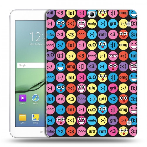 Дизайнерский силиконовый чехол для Samsung Galaxy Tab S2 9.7 Шаблоны эмодзи