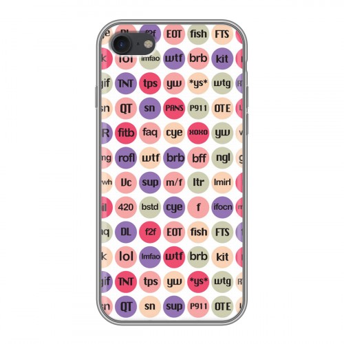 Дизайнерский силиконовый чехол для Iphone 7 Шаблоны эмодзи