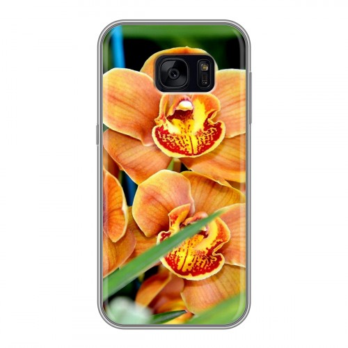 Дизайнерский силиконовый чехол для Samsung Galaxy S7 Edge Орхидеи