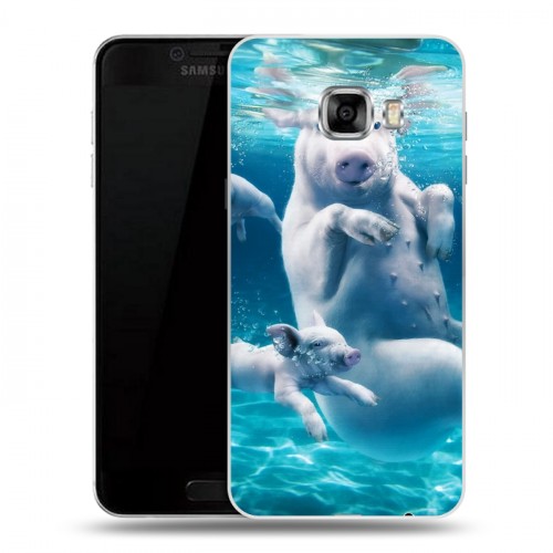 Дизайнерский пластиковый чехол для Samsung Galaxy C5 Свинки