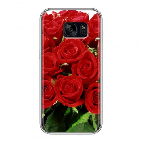 Дизайнерский силиконовый чехол для Samsung Galaxy S7 Edge Розы
