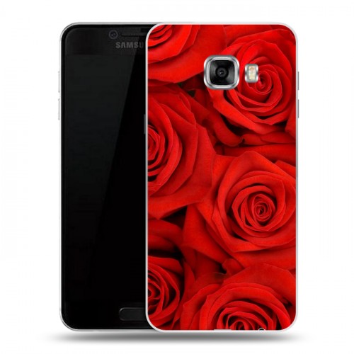 Дизайнерский пластиковый чехол для Samsung Galaxy C5 Розы
