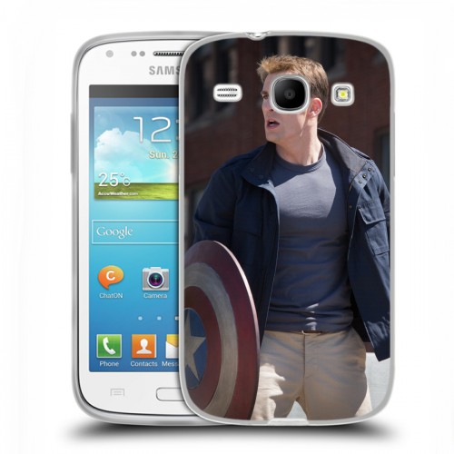 Дизайнерский силиконовый чехол для Samsung Galaxy Core Капитан америка