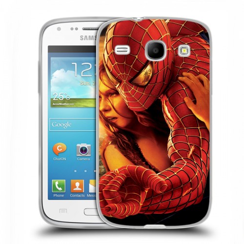 Дизайнерский пластиковый чехол для Samsung Galaxy Core Человек-паук