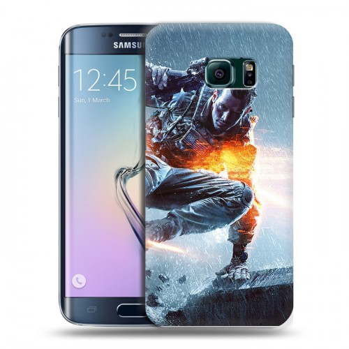 Дизайнерский пластиковый чехол для Samsung Galaxy S6 Edge Battlefield