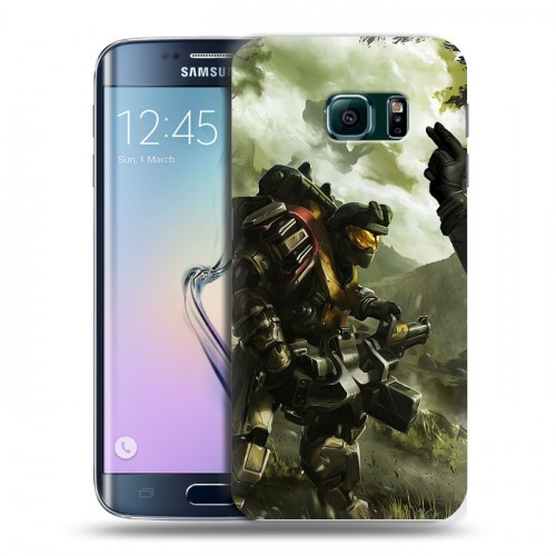 Дизайнерский пластиковый чехол для Samsung Galaxy S6 Edge Halo