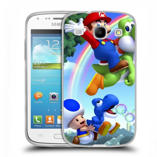 Дизайнерский силиконовый чехол для Samsung Galaxy Core Mario