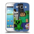 Дизайнерский пластиковый чехол для Samsung Galaxy Core Minecraft