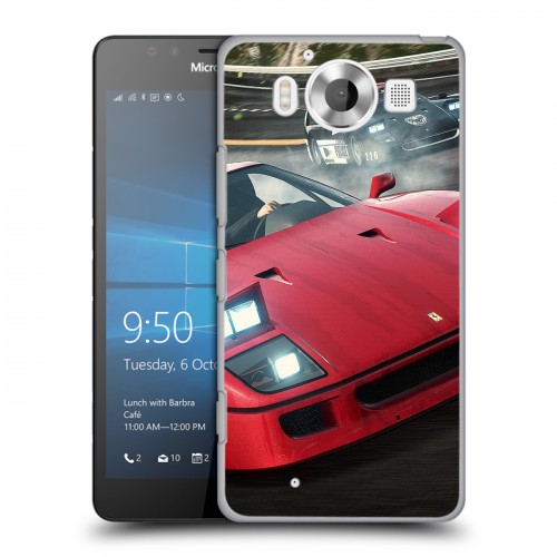Дизайнерский пластиковый чехол для Microsoft Lumia 950 Need for speed