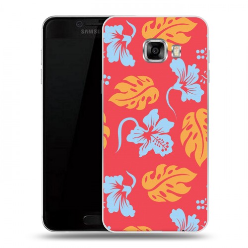 Дизайнерский пластиковый чехол для Samsung Galaxy C5 Гавайские Шаблоны