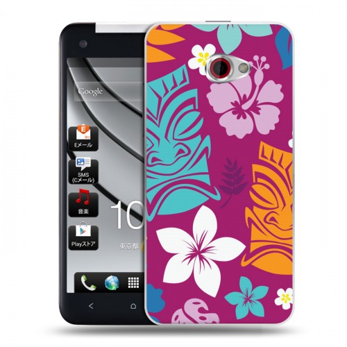 Дизайнерский пластиковый чехол для HTC Butterfly S Гавайские Шаблоны