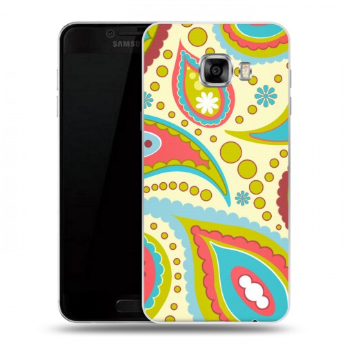 Дизайнерский пластиковый чехол для Samsung Galaxy C5 Шаблоны пейсли