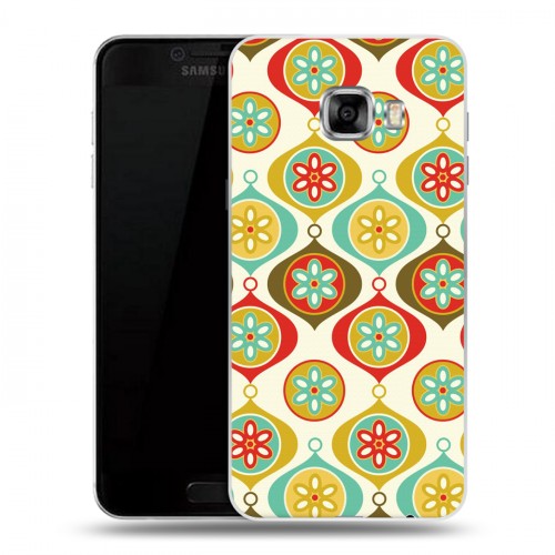 Дизайнерский пластиковый чехол для Samsung Galaxy C5 Ретро Рождество