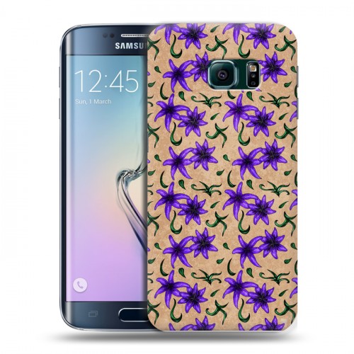 Дизайнерский пластиковый чехол для Samsung Galaxy S6 Edge Цветочные татуировки