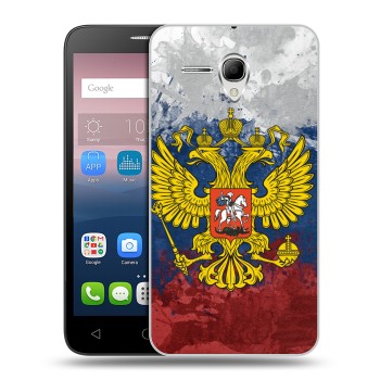 Дизайнерский силиконовый чехол для Alcatel One Touch POP 3 5.5 Российский флаг и герб (на заказ)