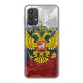 Дизайнерский силиконовый чехол для Samsung Galaxy A32 Российский флаг и герб