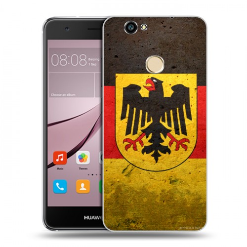Дизайнерский силиконовый с усиленными углами чехол для Huawei Nova Флаг Германии