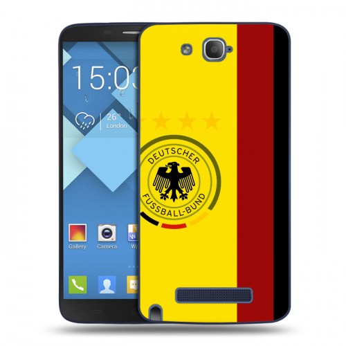 Дизайнерский пластиковый чехол для Alcatel One Touch Hero Флаг Германии